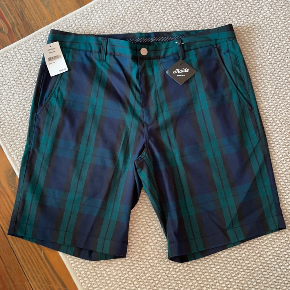 NWT GOLF Bonobos Maide Blackwatch shorts